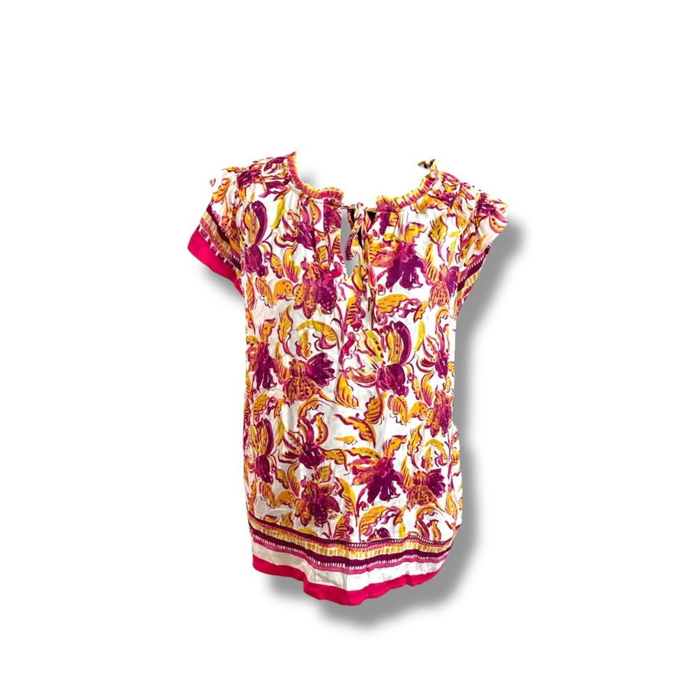 Tribal “Limoncello” Floral Blouse – Size M – NEW with Tags